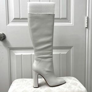 Steve Madden White Ally Boots Size 7